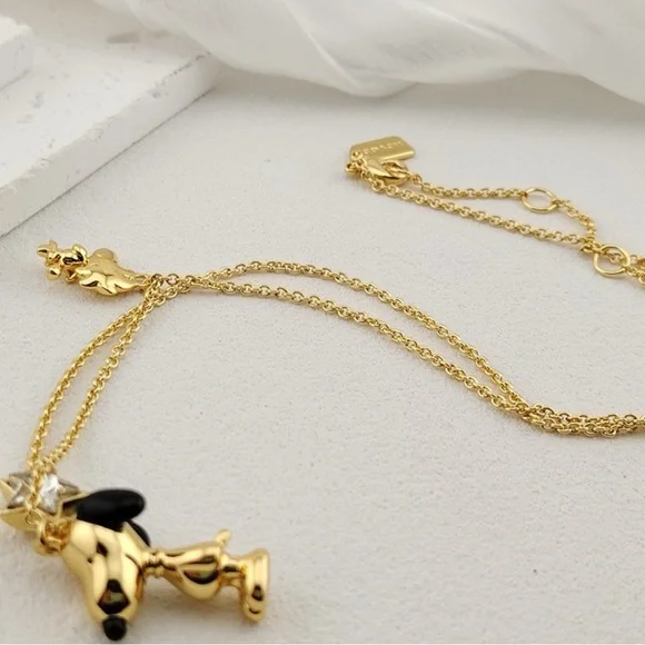 Coach Gold Snoopy Necklace with Star Charm - Picture 2 of 7
